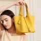 Oversized, high-quality genuine leather basket, TC, top-grain cowhide, niche, high-end, exquisite handbag bucket bag Oversized, high-quality genuine leather basket, TC, top-grain cowhide, niche, high-end, exquisite handbag bucket bag