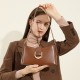 Saddle bag, crossbody bag for women, 2025 new style women's bags, spring and summer light luxury genuine leather shoulder bag for women Saddle bag, crossbody bag for women, 2025 new style women's bags, spring and summer light luxury genuine leather shoulder bag for women