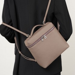 2025 new top-grain cowhide shoulder bag, fashionable Piana backpack, large-capacity travel backpack