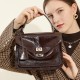 Top-grain cowhide high-end commuter large capacity handbag, Cambridge bag, shoulder and crossbody messenger bag, genuine leather women's bag