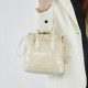 Song niche top-grain cowhide vintage drawstring handbag, single-shoulder/crossbody bucket bag, pleated genuine leather women's bag. Song niche top-grain cowhide vintage drawstring handbag, single-shoulder/crossbody bucket bag, pleated genuine leather women's bag.