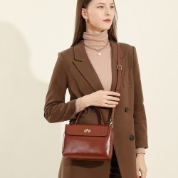 Genuine Leather Crossbody Bag for Women, 2025 Spring/Summer New Style, High-Quality Shoulder Bag, Fashionable and Versatile Commuter Handbag