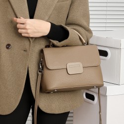 Vegetable-tanned top-grain cowhide, antique-style, fashionable commuter, light luxury handbag, simple, high-end, versatile shoulder bag