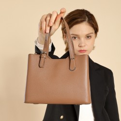 Vegetable-tanned leather vintage handbag pillow bag, 2025 new style, fashionable patchwork shoulder bag, versatile crossbody trendy bag