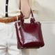 New autumn top-grain cowhide cracked shoulder-shoulder genuine leather crossbody tote bucket bag, niche waxed leather women's bag.
