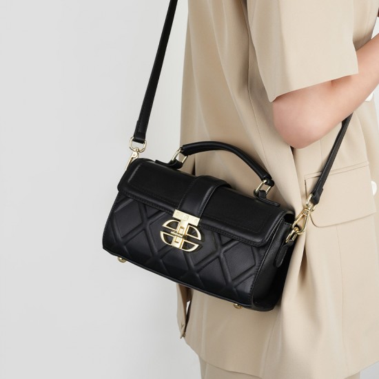 2025 new embossed lattice women's bags, popular versatile crossbody small bags, luxury gift genuine leather women's bags.