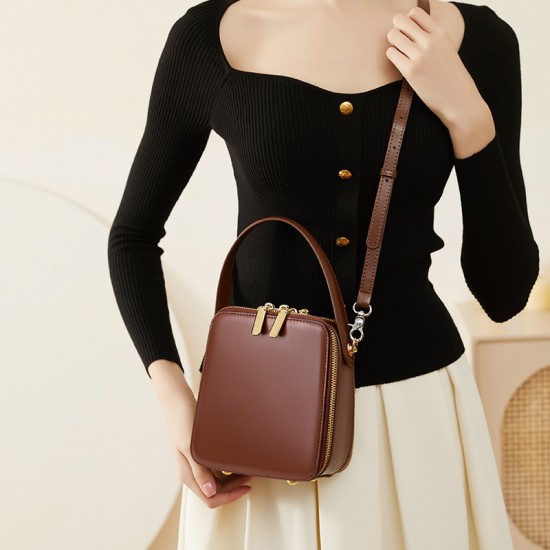 Carefully selected Genuine leather underarm bag for women, 2025 new style dumpling bag, fashionable shoulder bag, luxury chain bag, crossbody bag