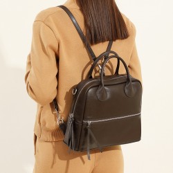 2025 New Genuine Leather Backpacks, Niche Design for Women, Top-Grain Denim Backpacks for Women Leather shoulder bag