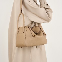 2025 new large Lindy bag, genuine leather shoulder and crossbody bag, versatile pillow bag, medium doctor's bag.