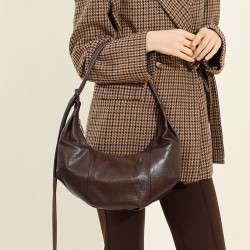 Same crossbody bag, croissant bag, original leather shoulder bag, underarm bag, large-capacity commuter bag