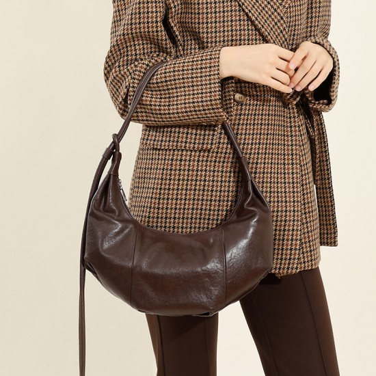 Same crossbody bag, croissant bag, original leather shoulder bag, underarm bag, large-capacity commuter bag Same crossbody bag, croissant bag, original leather shoulder bag, underarm bag, large-capacity commuter bag