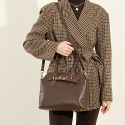 Top-Grain Cowhide Leather Commuter Bag, a High-End Underarm Handbag