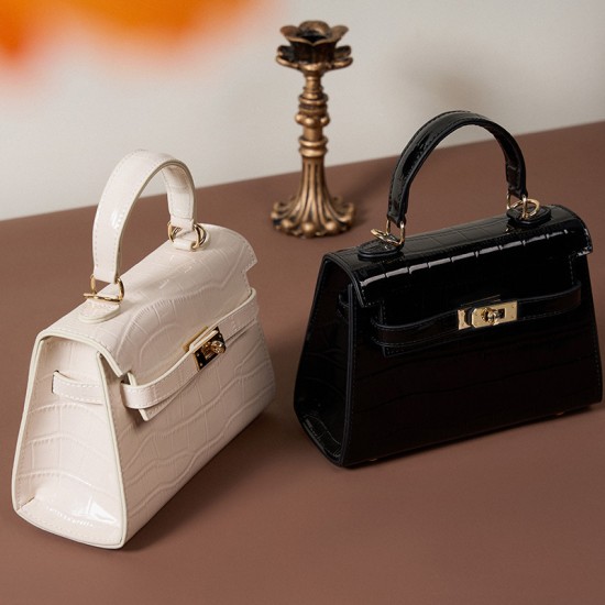 2025 Spring/Summer new women's bags, lightweight crossbody handbags, crocodile-patterned Kelly bags, small cowhide bags 2025 Spring/Summer new women's bags, lightweight crossbody handbags, crocodile-patterned Kelly bags, small cowhide bags