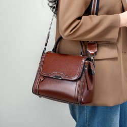 Genuine leather women's bag, 2025 new style bucket bag, genuine leather women's crossbody bag, commuter bag, single shoulder bag