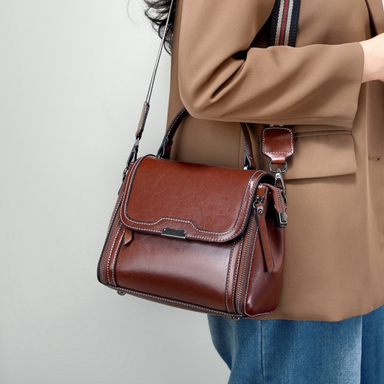 Genuine leather women's bag, 2025 new style bucket bag, genuine leather women's crossbody bag, commuter bag, single shoulder bag Genuine leather women's bag, 2025 new style bucket bag, genuine leather women's crossbody bag, commuter bag, single shoulder bag