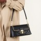 Order a niche new genuine leather women's bag, heavily embroidered baguette small square bag, chain bag, luxury crossbody underarm bag.