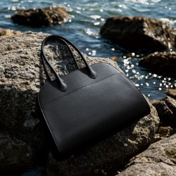 2025 Spring/Summer new TOGO top-grain leather tote bag, large-capacity niche travel handbag, genuine leather women's bag