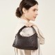 2025 new niche genuine leather woven dumpling bag, sheepskin chain crossbody bag, pillow bag, handbag for women