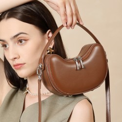 New niche design genuine leather Apple Yuanbao Super hot summer bags, exquisite, high-end handbags, shoulder bags, and crossbody bags for women.