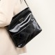 2025 new top-grain cowhide versatile small square bag, fashionable commuter shoulder and crossbody bag, trendy, popular for foreign trade, triangle logo 2025 new top-grain cowhide versatile small square bag, fashionable commuter shoulder and crossbody bag, trendy, popular for foreign trade, triangle logo