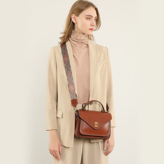 2025 New Genuine Leather Vegetable-Tanned Cowhide Bag, High-End, Simple, and Stylish High-quality women's handbags, shoulder bags, messenger bags