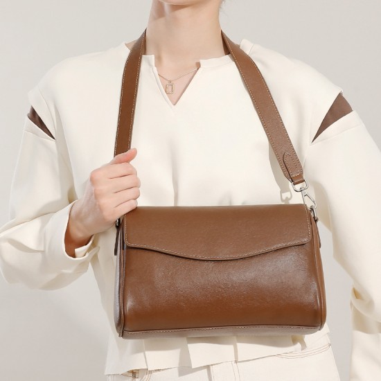 Women's bags, 2025 new spring and summer versatile, high-end, large-capacity genuine leather women's crossbody bag, single-shoulder pillow bag Women's bags, 2025 new spring and summer versatile, high-end, large-capacity genuine leather women's crossbody bag, single-shoulder pillow bag