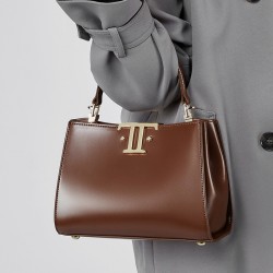 New, niche genuine leather bags, high-end goddess bags, double-sided buckle, mini shoulder bags, crossbody handbags, and commuter tote bags.