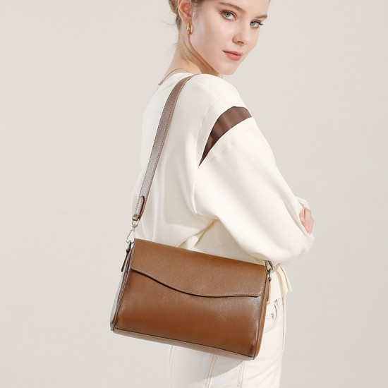Women's bags, 2025 new spring and summer versatile, high-end, large-capacity genuine leather women's crossbody bag, single-shoulder pillow bag Women's bags, 2025 new spring and summer versatile, high-end, large-capacity genuine leather women's crossbody bag, single-shoulder pillow bag