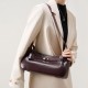 2025 new cross-border Kelly bags, fashionable and versatile retro top-grain cowhide bags, single-shoulder crossbody bags.