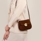 Yan Xiaofang women's bags, 2025 spring/summer new niche design, French retro textured frosted velvet commuter bag Yan Xiaofang women's bags, 2025 spring/summer new niche design, French retro textured frosted velvet commuter bag