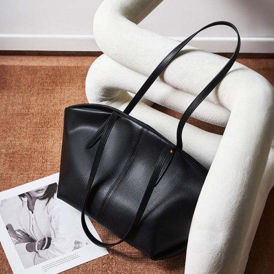 Genuine leather women's bag, 2025 new fashion casual large shoulder bag, cowhide women's handbag, large capacity tote bag