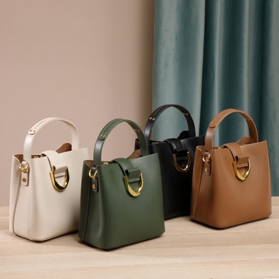 Autumn new style genuine leather crescent bag, niche design, fashionable and casual women's Korean style shoulder bag, underarm bag for women