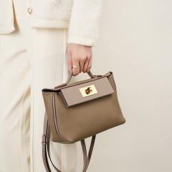 2025 new Kelly bag, 2025 mini, top-grain cowhide dumpling bag, wing bag, handbag, shoulder and crossbody backpack