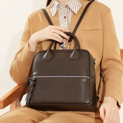 2025 New Genuine Leather Backpacks, Niche Design for Women, Top-Grain Denim Backpacks for Women Leather shoulder bag