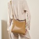 Genuine leather women's bag, 2025 new spring bucket bag, soft leather shoulder crossbody tote, large capacity commuter handbag