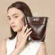 Waxed top-grain cowhide fashionable small luxury bag, 2025 new style, simple cell phone and coin bucket bag Waxed top-grain cowhide fashionable small luxury bag, 2025 new style, simple cell phone and coin bucket bag