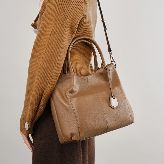 2025 new spring/summer new genuine leather women's single-shoulder bag, large-capacity tote bag, crossbody bag for middle-aged mothers 2025 new spring/summer new genuine leather women's single-shoulder bag, large-capacity tote bag, crossbody bag for middle-aged mothers