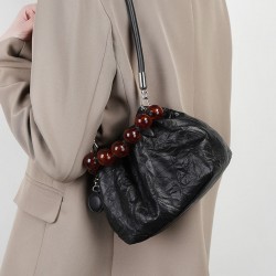New Chinese-style beaded bag, a unique niche top-grain cowhide bag, a women's hand-scratched lunch box bag, a beaded handbag and crossbody bag.