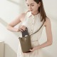 First-grain cowhide shoulder and crossbody small phone bag, versatile women's 2025 new genuine leather vertical casual small bucket bag. First-grain cowhide shoulder and crossbody small phone bag, versatile women's 2025 new genuine leather vertical casual small bucket bag.