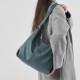 Genuine leather large-capacity stylish new Korean-style trendy solid color casual commuter shoulder tote bag