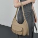 New top-grain cowhide underarm tote bag for women, large-capacity saddle bag, genuine leather shoulder bag for women, suitable for work commuting
