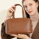 Cross-border genuine leather women's handbag, retro and elegant Boston bag, vegetable tanned cowhide shoulder bag, women's crossbody bag