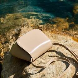 Chestnut women's genuine leather new high-quality niche this year's popular retro shoulder and crossbody saddle bag