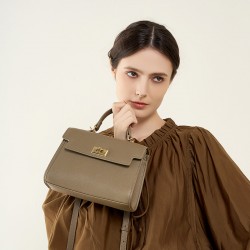 2025 new popular versatile cowhide premium genuine leather Kelly mini crossbody handbag classic women's bag