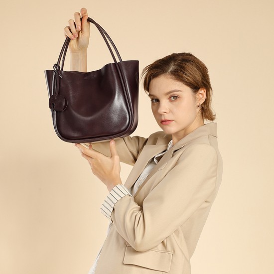 Cowhide Basket Single Shoulder Crossbody Tote Bag 2025 New Luxury Vegetable Basket Handbag Bucket Bag Fashionable Cowhide Basket Single Shoulder Crossbody Tote Bag 2025 New Luxury Vegetable Basket Handbag Bucket Bag Fashionable
