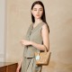 Niche handmade genuine leather woven basket bag for women, 2025 new style, versatile and fashionable commuter cowhide shoulder crossbody bag