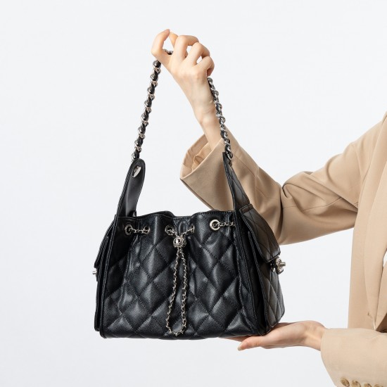 Women's leather tote bag, 2025 new stylish, simple, niche, pleated wing bag, large capacity commuter handbag Women's leather tote bag, 2025 new stylish, simple, niche, pleated wing bag, large capacity commuter handbag