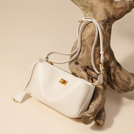 2025 New Spring Rodeo Underarm Bag with Lock Versatile mini motorcycle baguette bag, genuine leather shoulder bag, small square bag 2025 New Spring Rodeo Underarm Bag with Lock Versatile mini motorcycle baguette bag, genuine leather shoulder bag, small square bag