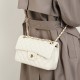 Top-grain cowhide bag, cowhide chain, Chanel-style fashionable diamond-patterned shoulder bag, small square genuine leather bag Top-grain cowhide bag, cowhide chain, Chanel-style fashionable diamond-patterned shoulder bag, small square genuine leather bag