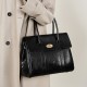 Yanxin Chinese Silk Cowhide Leather Garbage Bag, Chain Genuine Leather Women's Bag, Traditional Chinese Style Single-Shoulder/Crossbody Small Bag, Bucket Bag